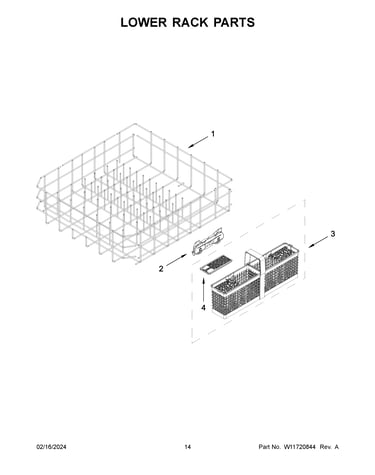 Lower rack parts