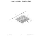 KitchenAid KDFE204KBL3 third level rack and track parts diagram