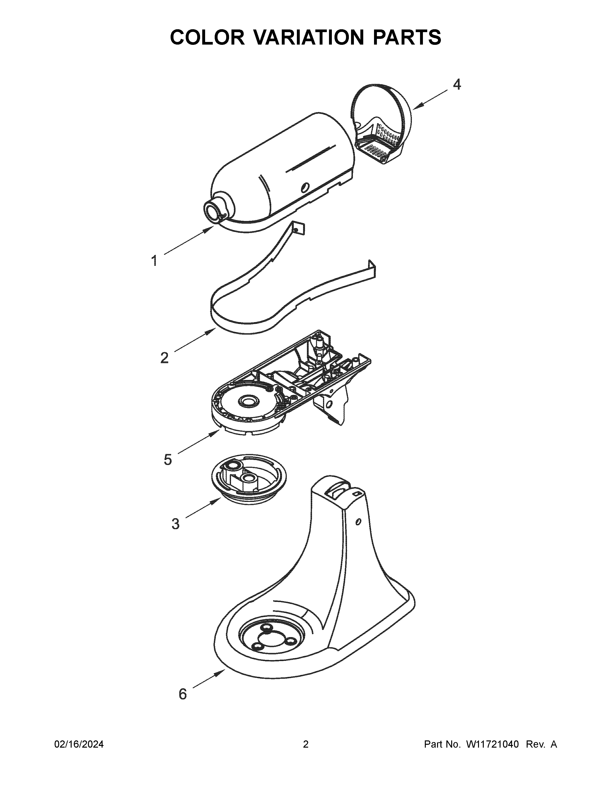 Color variation parts