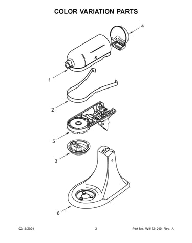 Color variation parts