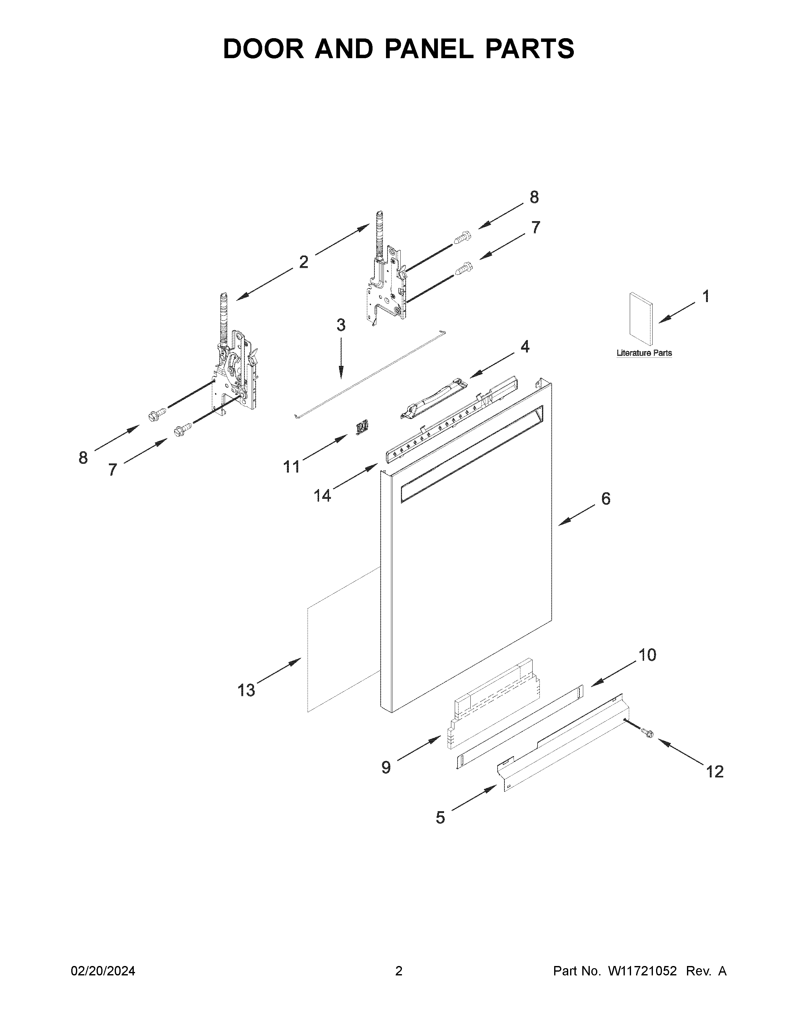 Door and panel parts