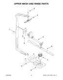 Upper wash and rinse parts