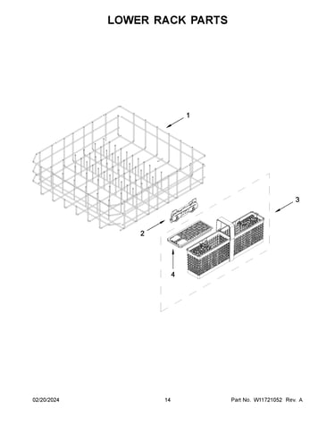 Lower rack parts