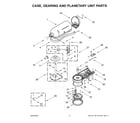 KitchenAid 5KSM180LEALB5 case, gearing and planetary unit parts diagram