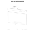KitchenAid KMMF530PWH00 door and vent door parts diagram