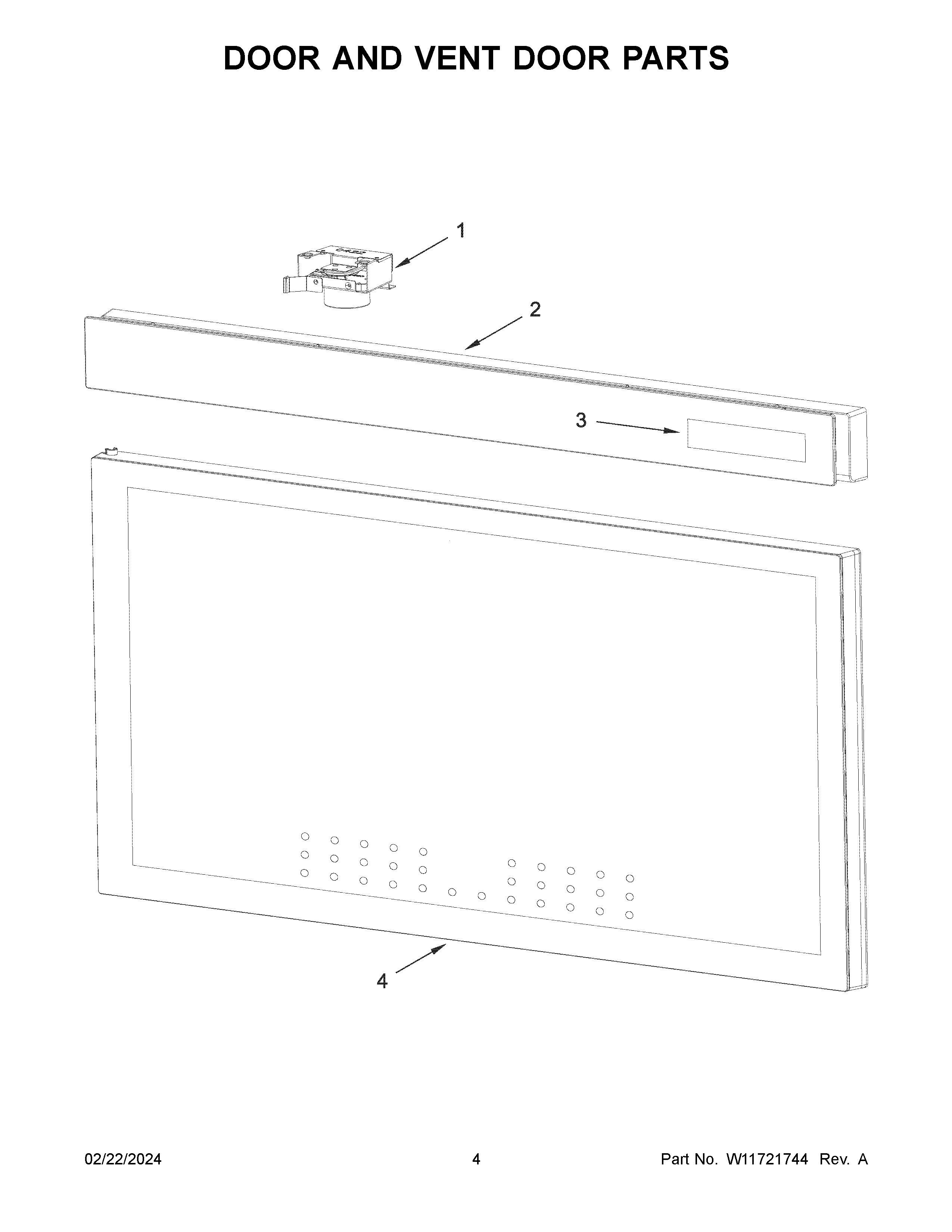 Door and vent door parts
