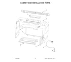 KitchenAid KMMF530PWH00 cabinet and installation parts diagram