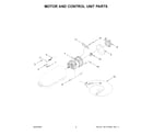 KitchenAid 5K45SSNWH5 motor and control unit parts diagram