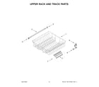 Maytag MDB4949SKW3 upper rack and track parts diagram