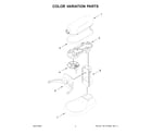 KitchenAid 5KSM55SXXCWH0 color variation parts diagram