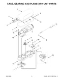 Case, gearing and planetary unit parts