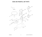 KitchenAid 5KSM55SXXCWH0 base and pedestal unit parts diagram