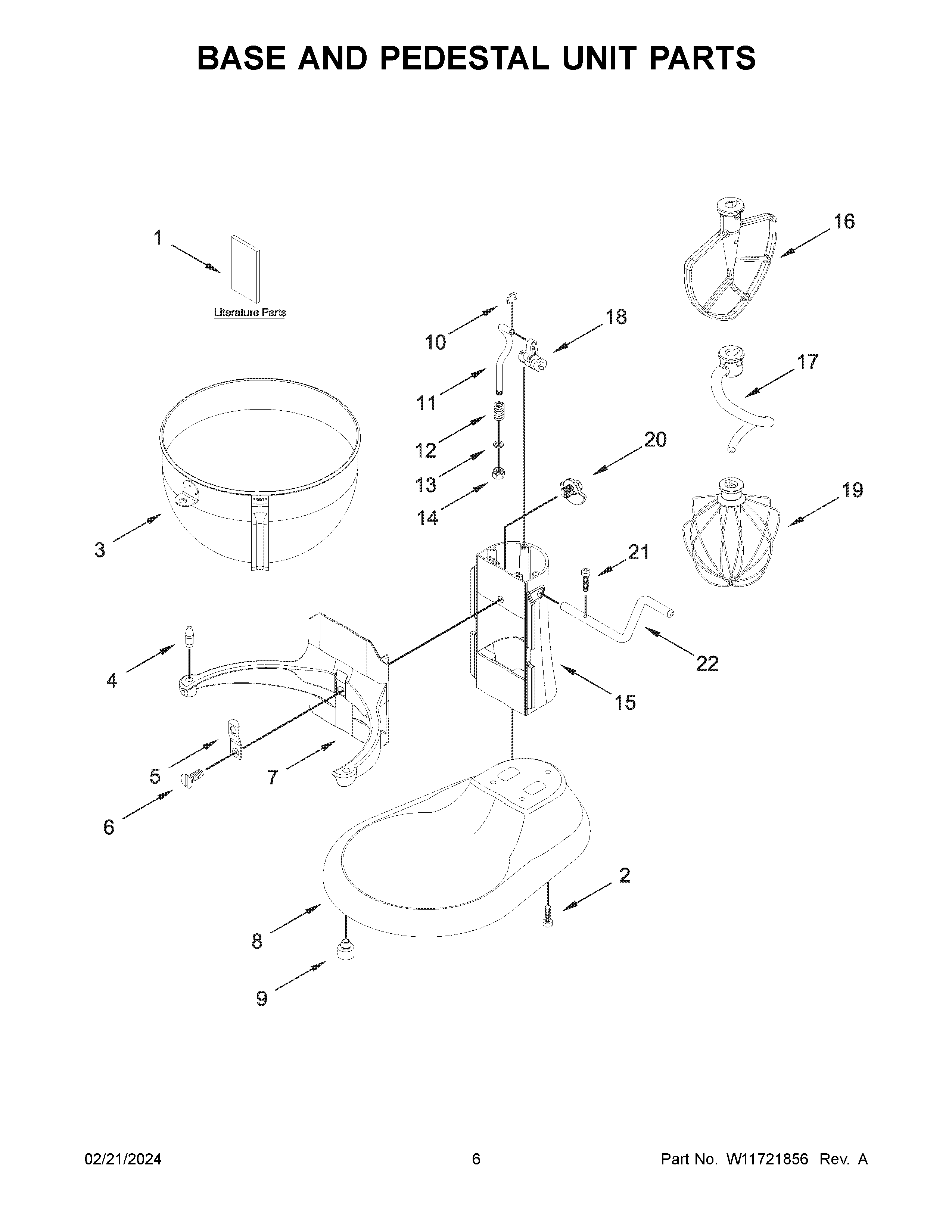 Base and pedestal unit parts