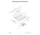 KitchenAid KDTM404KPS3 upper rack and track parts diagram