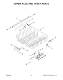 Upper rack and track parts