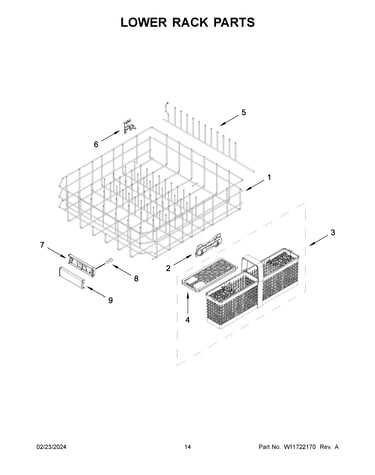 Lower rack parts