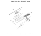 KitchenAid KDTM404KPS3 third level rack and track parts diagram