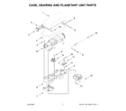 KitchenAid 5KSM55SXXEBM0 case, gearing and planetary unit parts diagram