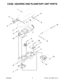 Case, gearing and planetary unit parts