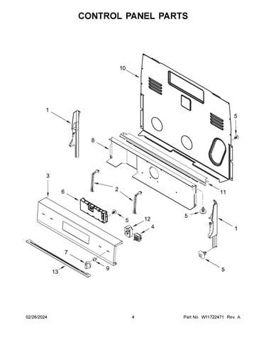Control panel parts