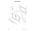 Whirlpool WFES3330RZ0 door parts diagram