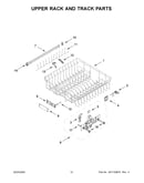 Upper rack and track parts
