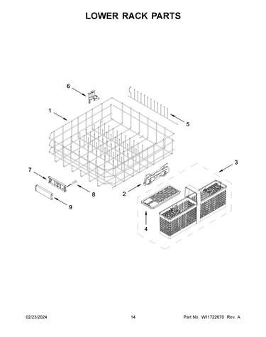 Lower rack parts