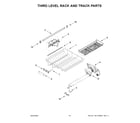 KitchenAid KDFM404KPS3 third level rack and track parts diagram