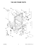 Tub and frame parts