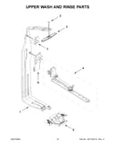 Upper wash and rinse parts