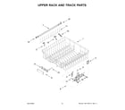 KitchenAid KDTM405PPS1 upper rack and track parts diagram