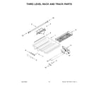 KitchenAid KDTM405PPS1 third level rack and track parts diagram