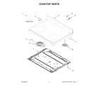 Whirlpool WFES3530RW0 cooktop parts diagram