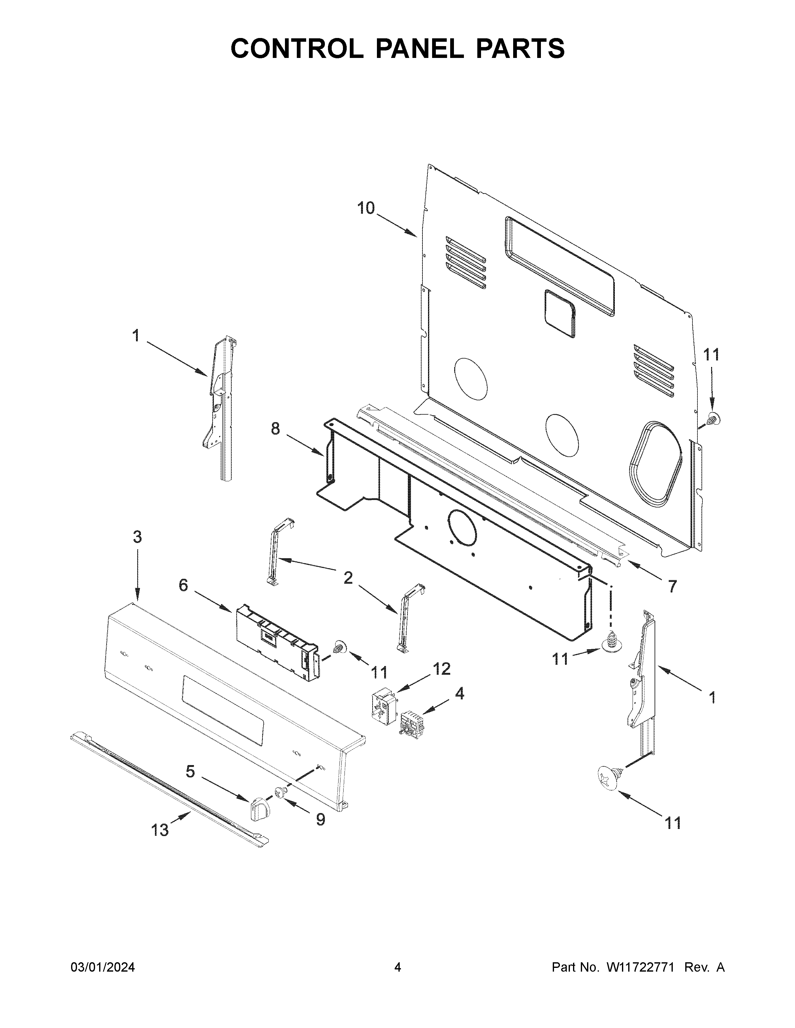 CONTROL PANEL PARTS