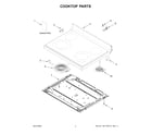 Whirlpool WFES3530RS0 cooktop parts diagram