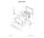 Whirlpool YWFES3530RS0 door parts diagram