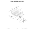 Maytag MDB7959SKZ3 upper rack and track parts diagram