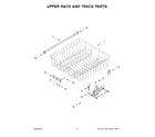 Maytag MDB8959SKW3 upper rack and track parts diagram