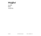 Whirlpool WEG750H0HB1 cover sheet diagram