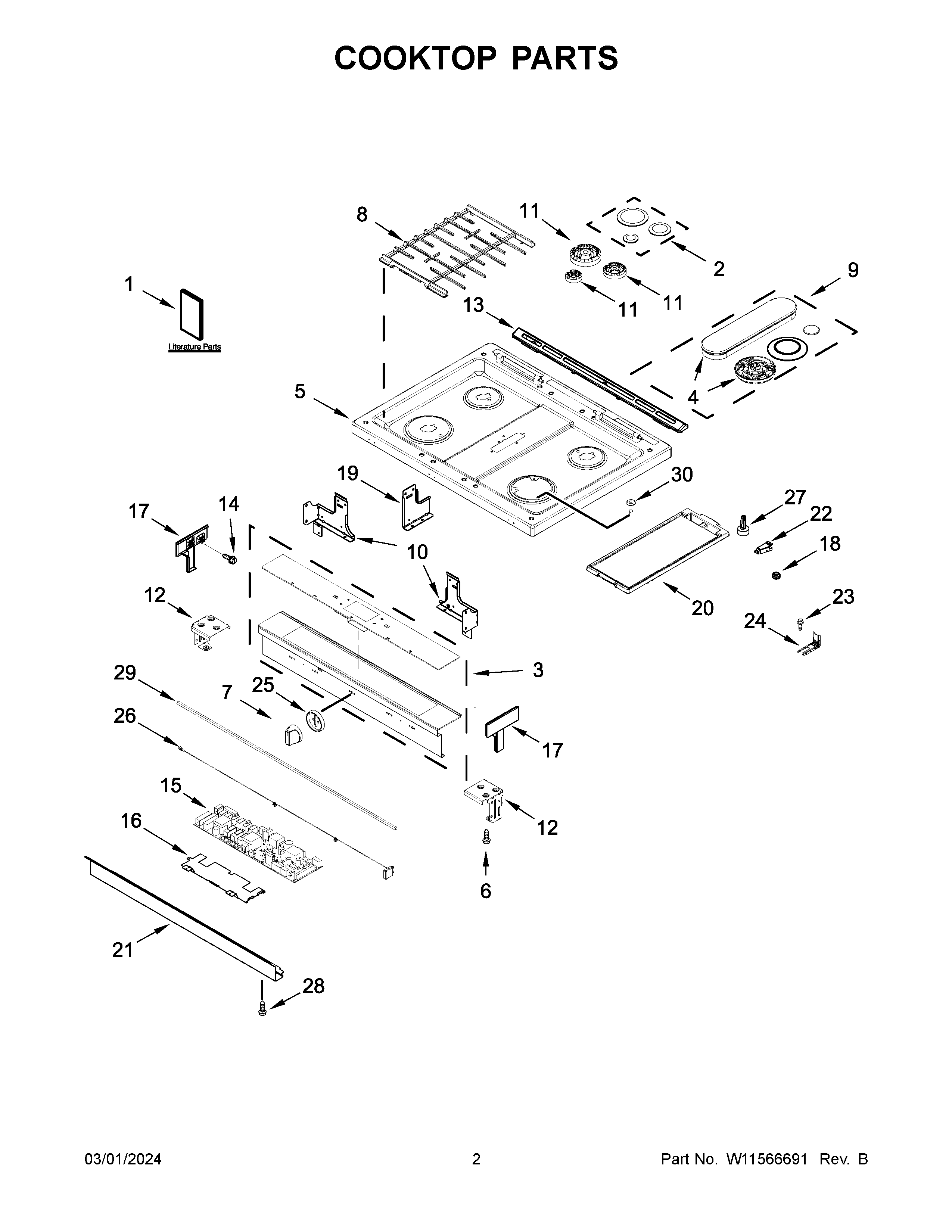 Cooktop parts