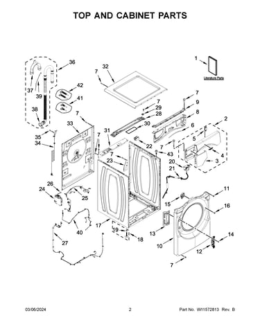 Top and cabinet parts