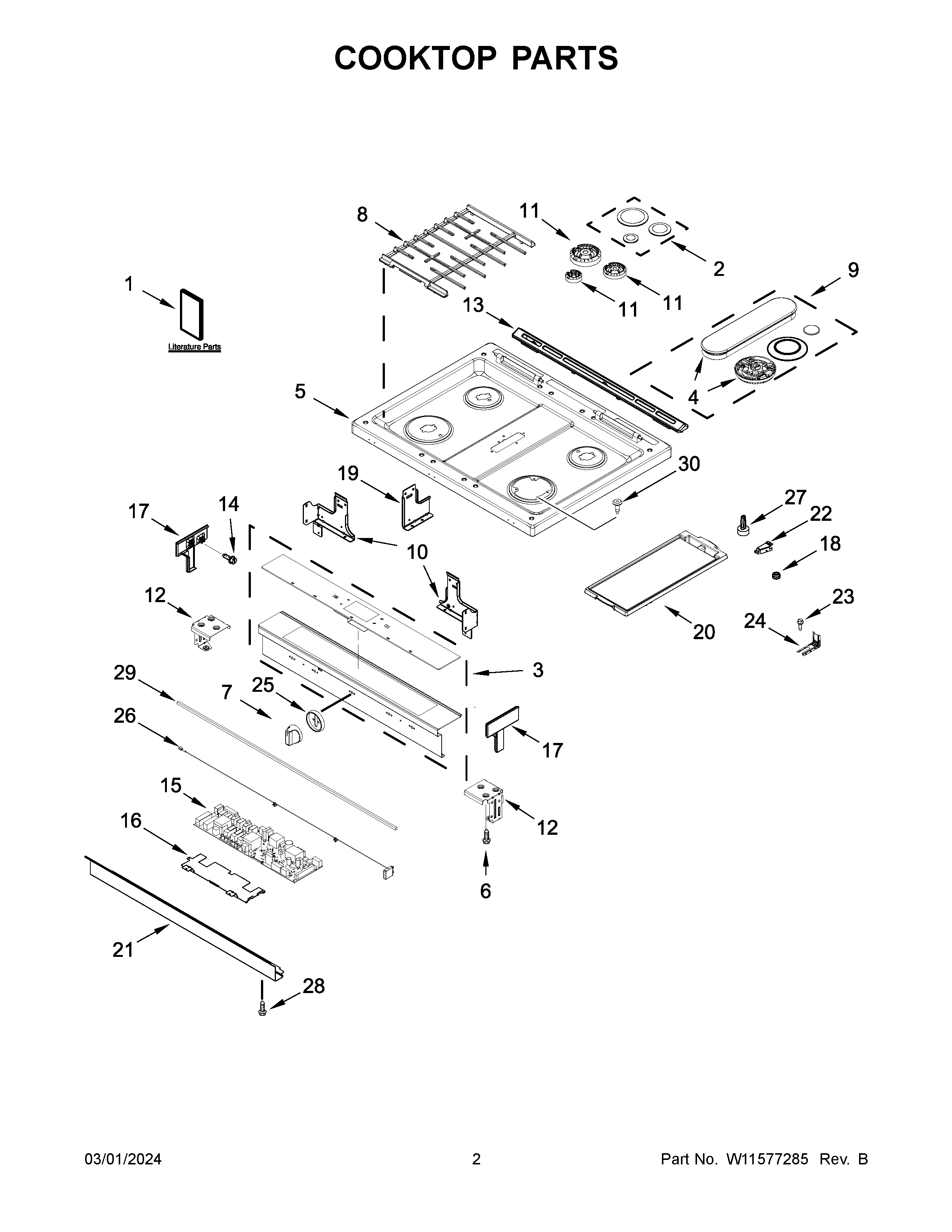 Cooktop parts