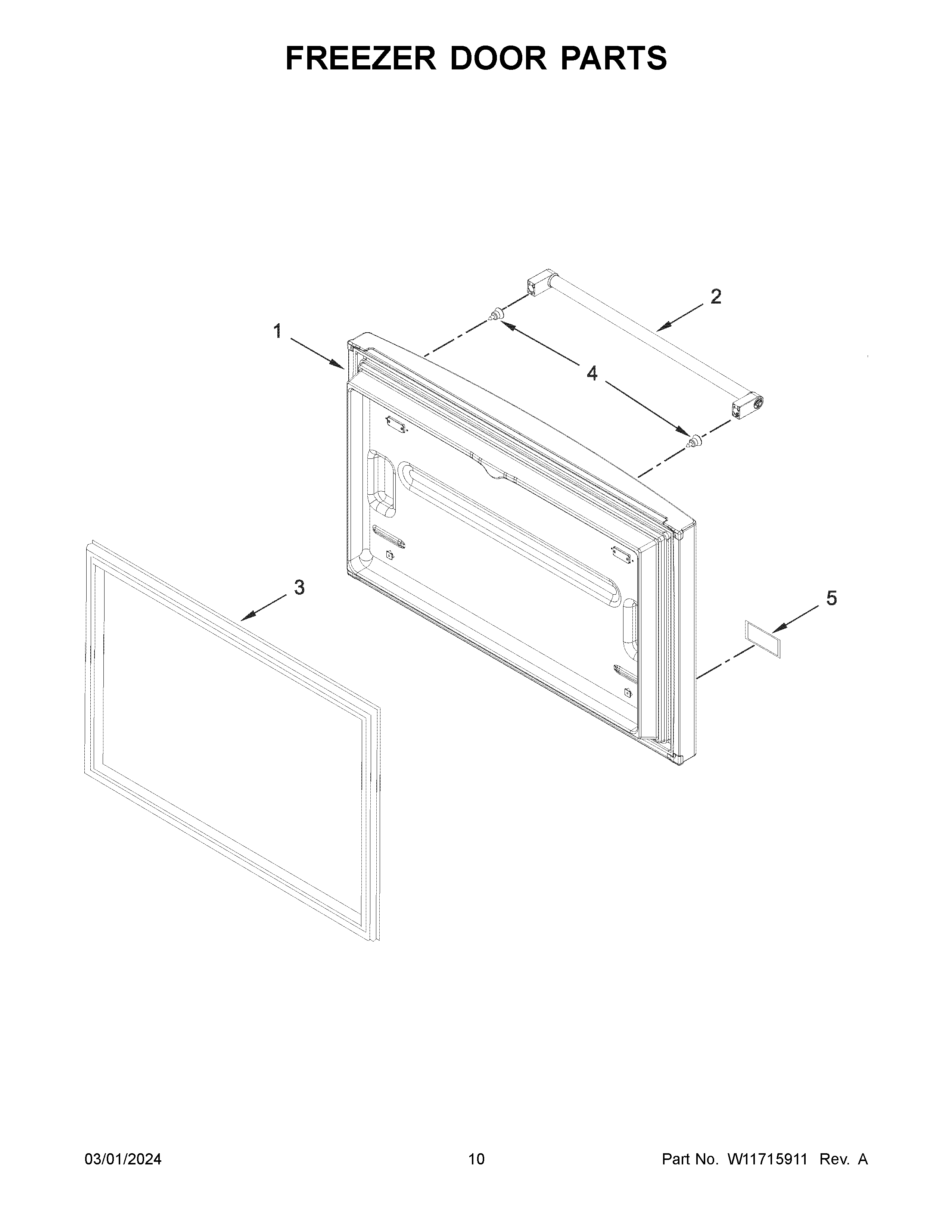Freezer door parts