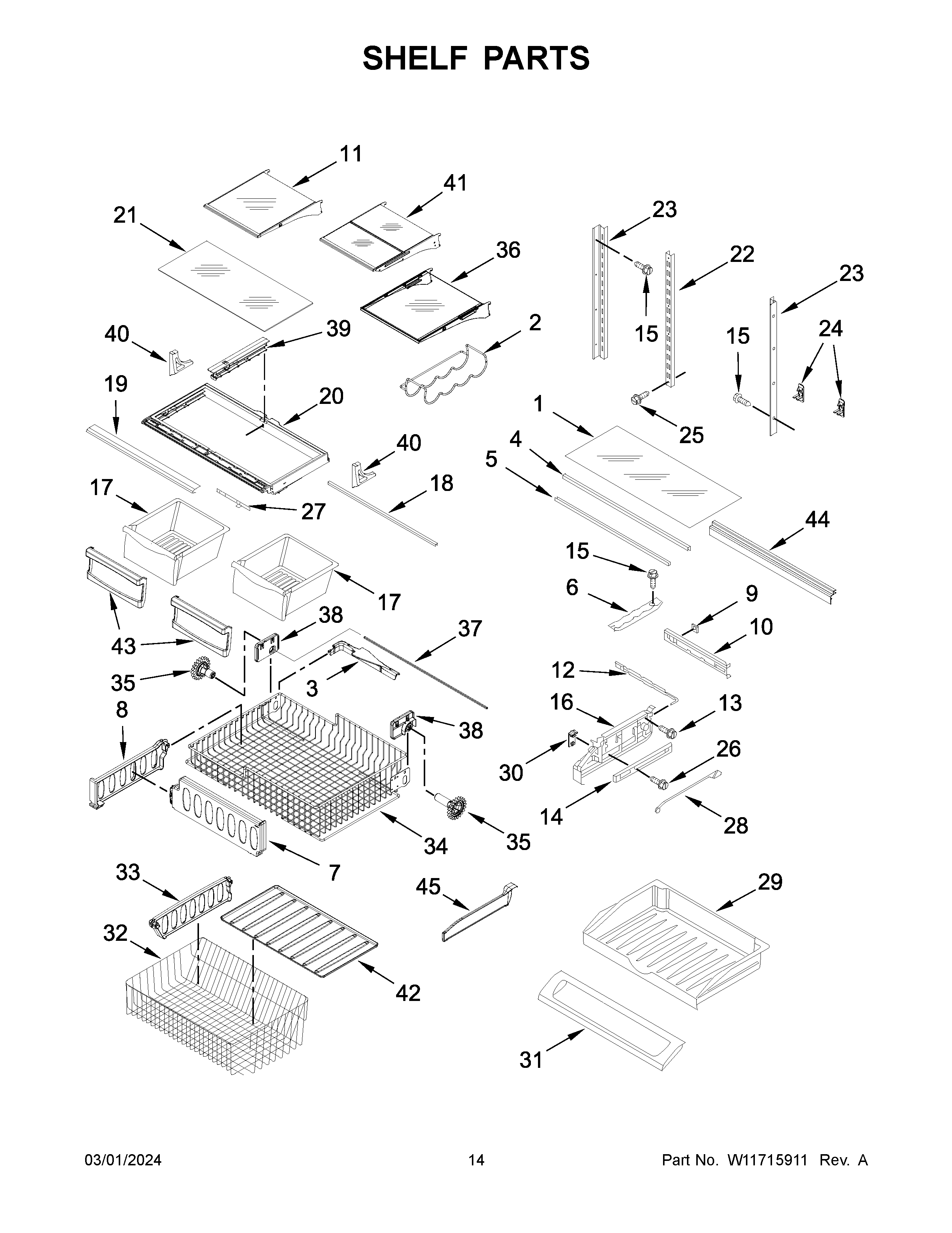 Shelf parts