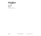 Whirlpool WEG750H0HV6 cover sheet diagram