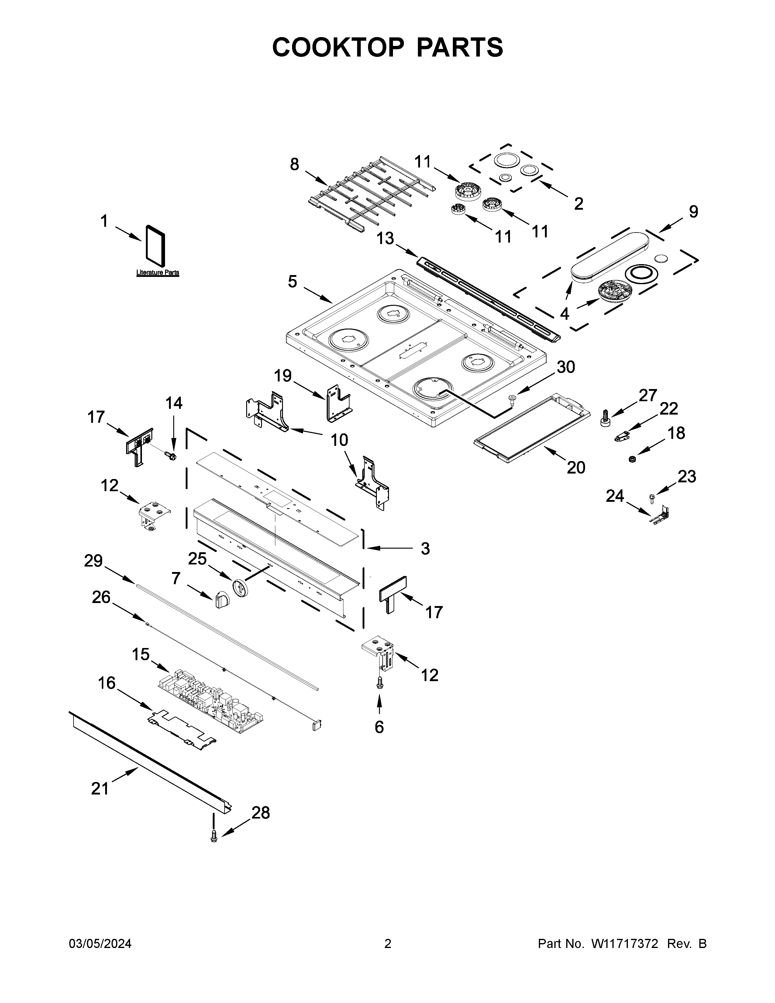 Cooktop parts