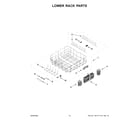 Jenn-Air JDAF5924RX0 lower rack parts diagram