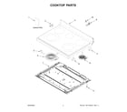 Whirlpool WFES3330RS0 cooktop parts diagram