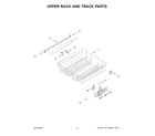 Whirlpool WDTA50SAKW3 upper rack and track parts diagram