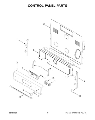 Control panel parts